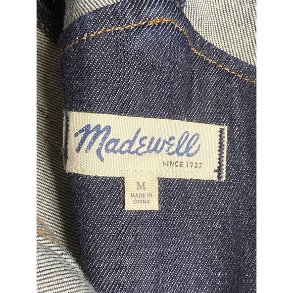 Madewell Overall Medium Flea Market Flare Denim in Dark Washed indigo Baggy Y2K - Picture 4 of 13